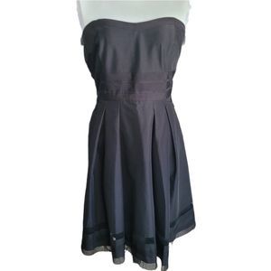 White House Black Market Strapless Black Cocktail Dress Size 12